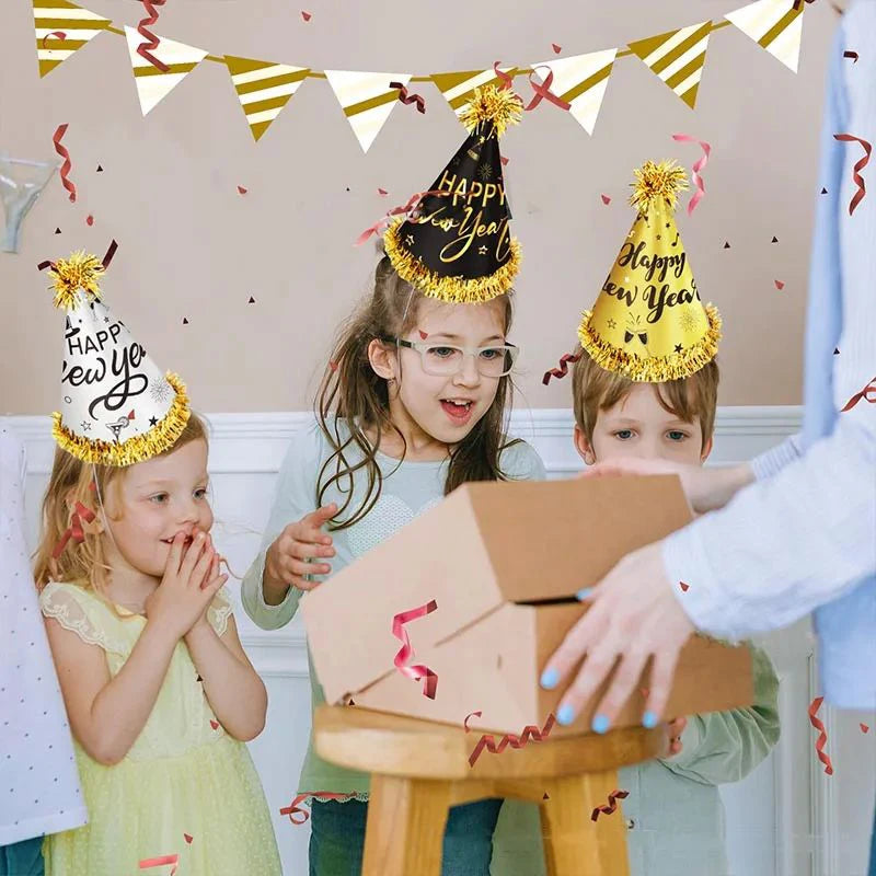 6Pcs Birthday Party Decorative Hats Adults children Home Party Handicrafts Cap Festival Christmas New Year Gifts