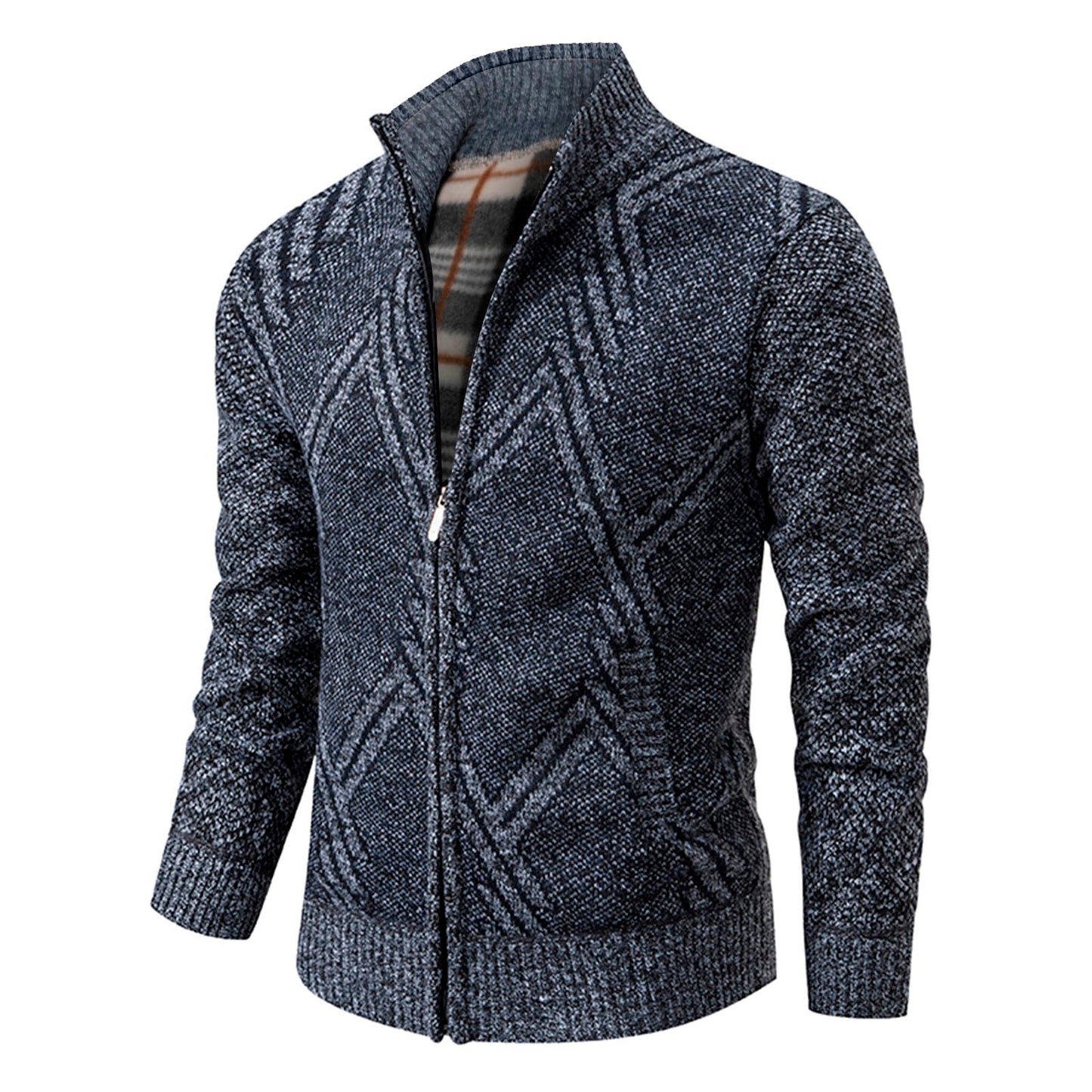 Winter Jackets Men Cardigans Sweaters New Male Thicker Warm Casual Sweatercoats Zipper Slim Fit Fleece Jacket Men Coat Knitwear