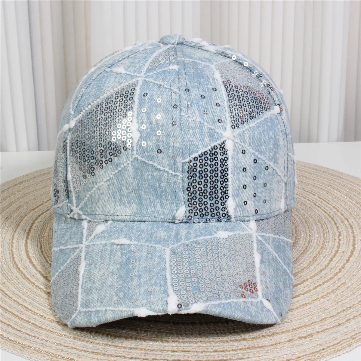 Women's Baseball Cap Diamond Painting Embroidery Flower Denim Snapback Hats Jeans Woman Female Cap Cowboy Summer Sun Hat