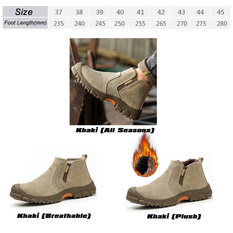 Men Work Safety Shoes for Electric Welder Insulated Protective Sneakers Anti Scalding Work Shoes Outdoor Anti Slip Hiking Shoes