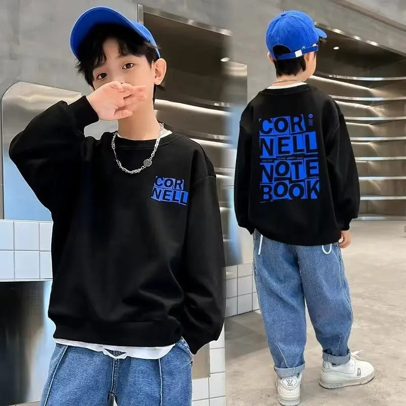 2023 Fashion Kids Clothes Boys Girls Casual Sweatshirts Children's Spring & Autumn Personality Letter Print Versatile Pullover