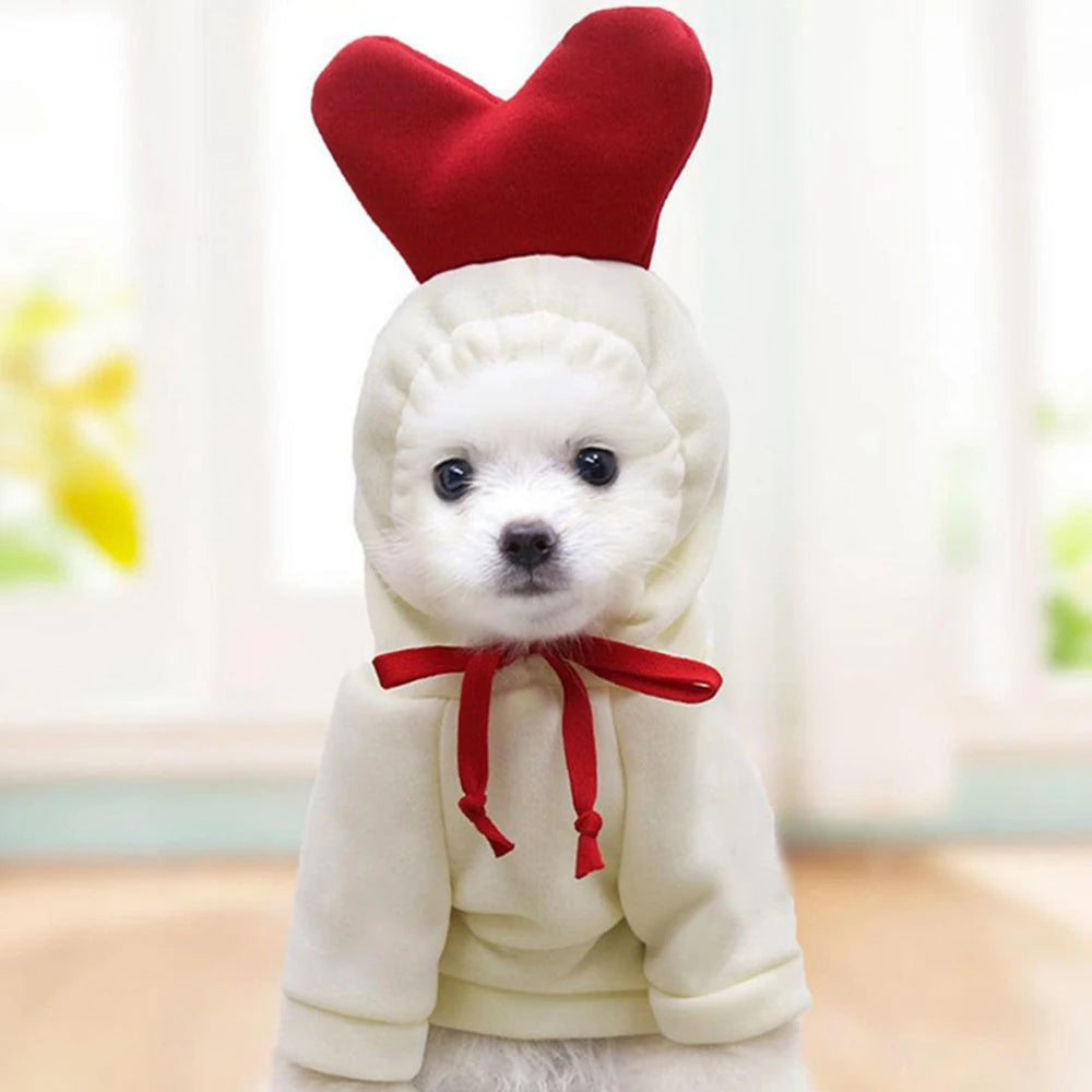 Fall Dog Hoodies Clothes Cute Plush Coat Hoodies Pet Costume Jacket For Puppy Cat French Bulldog Chihuahua Small Dog Clothing