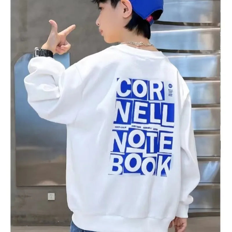 2023 Fashion Kids Clothes Boys Girls Casual Sweatshirts Children's Spring & Autumn Personality Letter Print Versatile Pullover