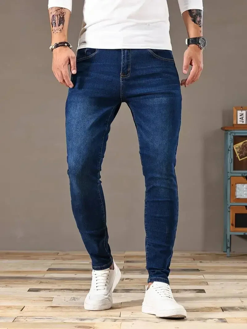 2024 Mens Slim Fit Classic Skinny Jeans Casual Street Style Comfortable Casual Mens  Skinny Jeans Male Slim Fit Pencil Denim