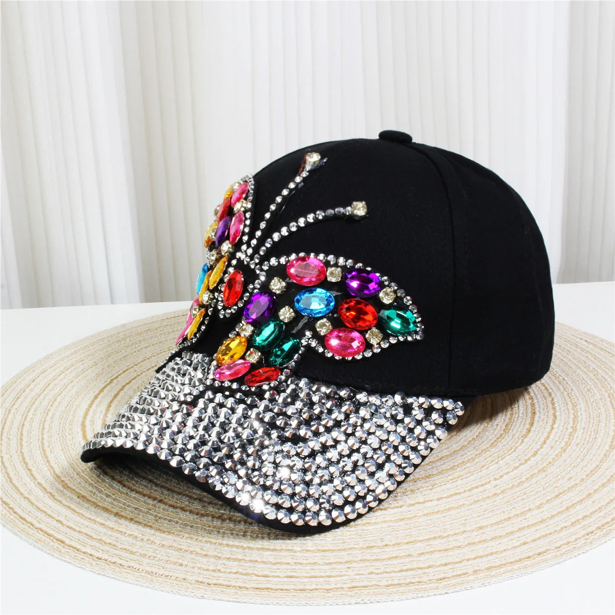 Women's Baseball Cap Diamond Painting Embroidery Flower Denim Snapback Hats Jeans Woman Female Cap Cowboy Summer Sun Hat