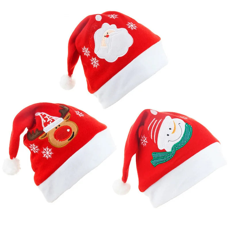 1pc Christmas Hat Children Baby Santa Hat Xmas Holiday Hat For Christmas Festive Party New Year Gift Decor Soft Plush Caps