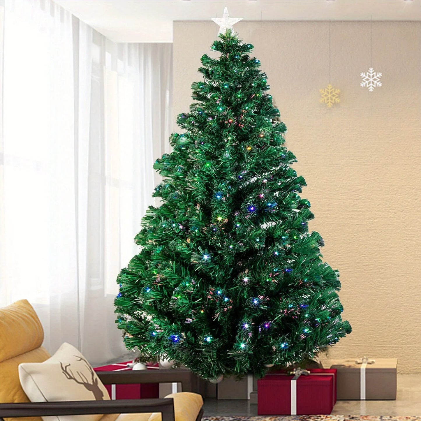 Christmas Tree Fiber-optic outdoor holiday home with lights