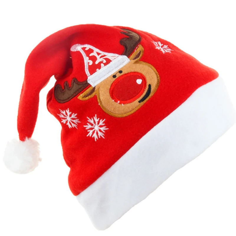 1pc Christmas Hat Children Baby Santa Hat Xmas Holiday Hat For Christmas Festive Party New Year Gift Decor Soft Plush Caps