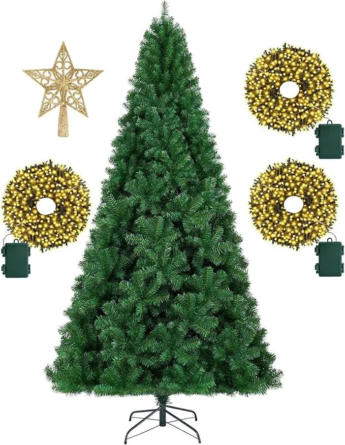 6ft Artificial Black Christmas Tree Outdoor Black Christmas Tree Halloween Tree Decorations with 1005 Tips Led String Lights