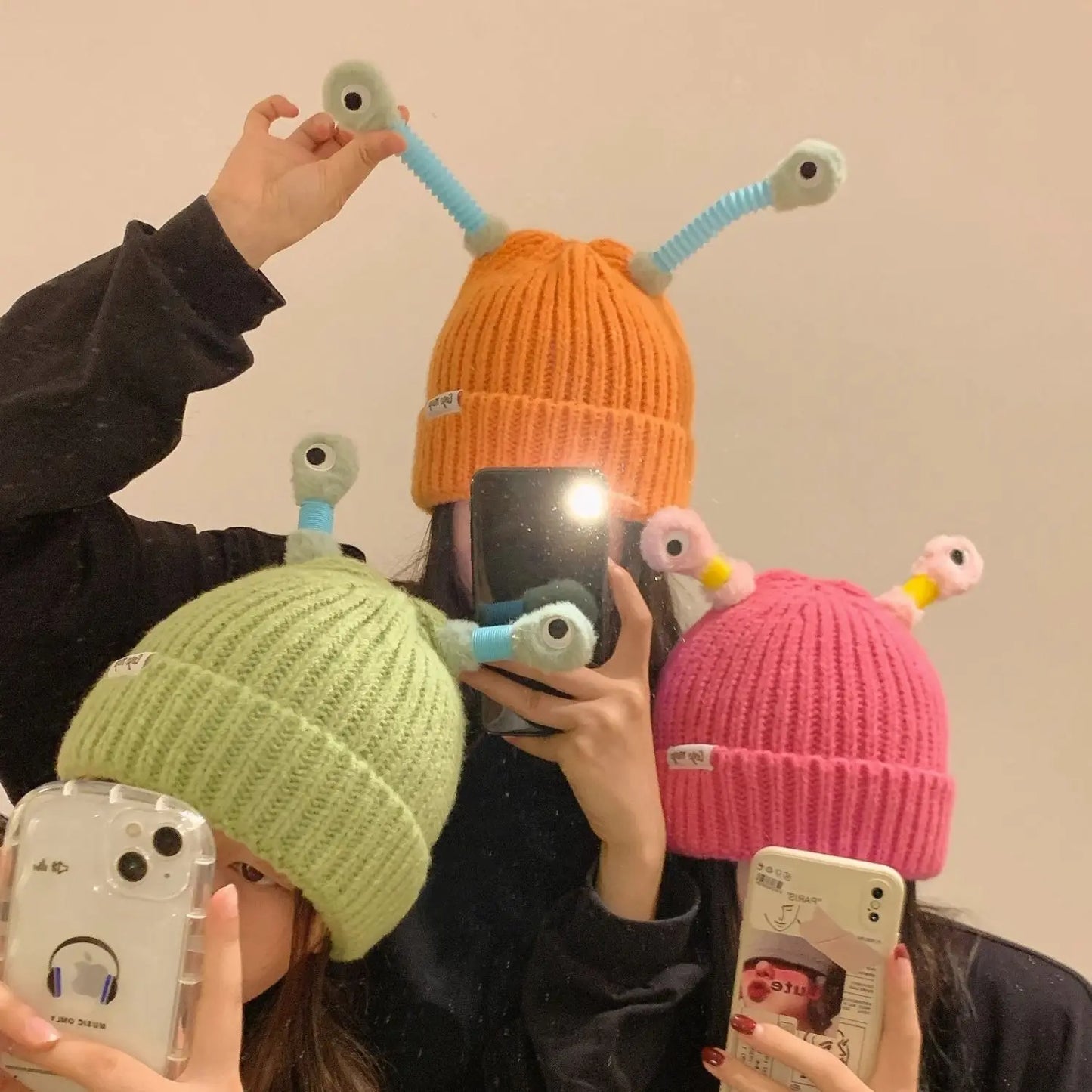 New Parent-Child Light Up Hat Cute Frog Cartoon Funny Winter LED Cap Beanie For Women Kids Trending Party Halloween Christmas