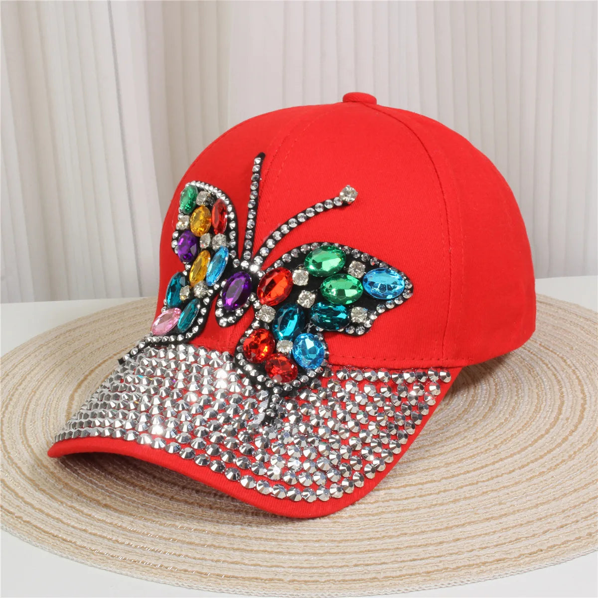 Women's Baseball Cap Diamond Painting Embroidery Flower Denim Snapback Hats Jeans Woman Female Cap Cowboy Summer Sun Hat