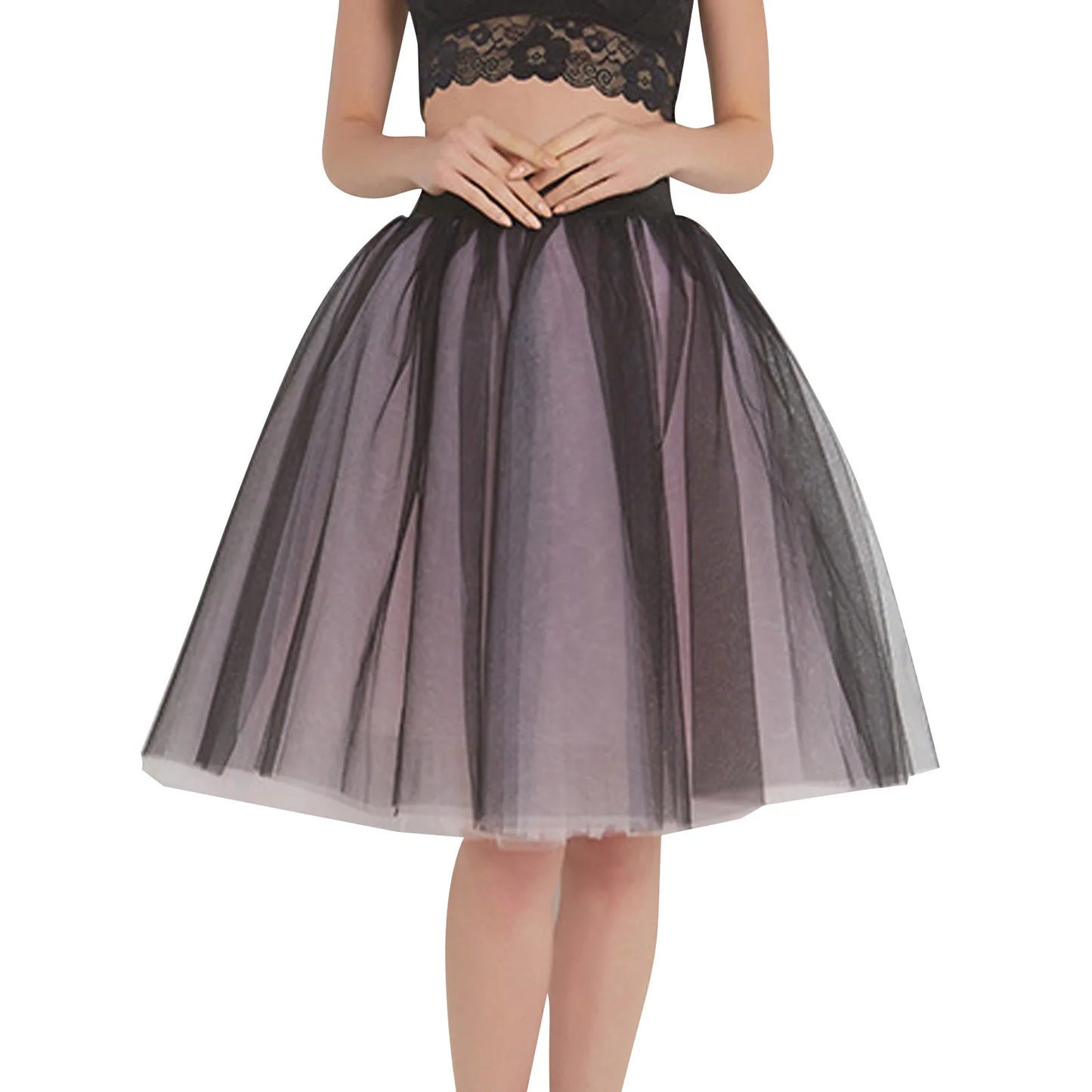 Women Tulle Skirts Tutu Layered Prom Party Midi Skirt Ballet Dance Gauze Puffy Faldas Mujer High Waist Ladies Skirts юбка