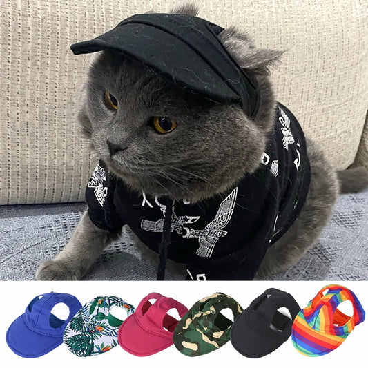 2024 New Pet Dog Sun Hat Summer Shade Baseball Cap Tongue Hat Cat Accessories Dog Hat Accessories Baseball Caps Designer Czapka