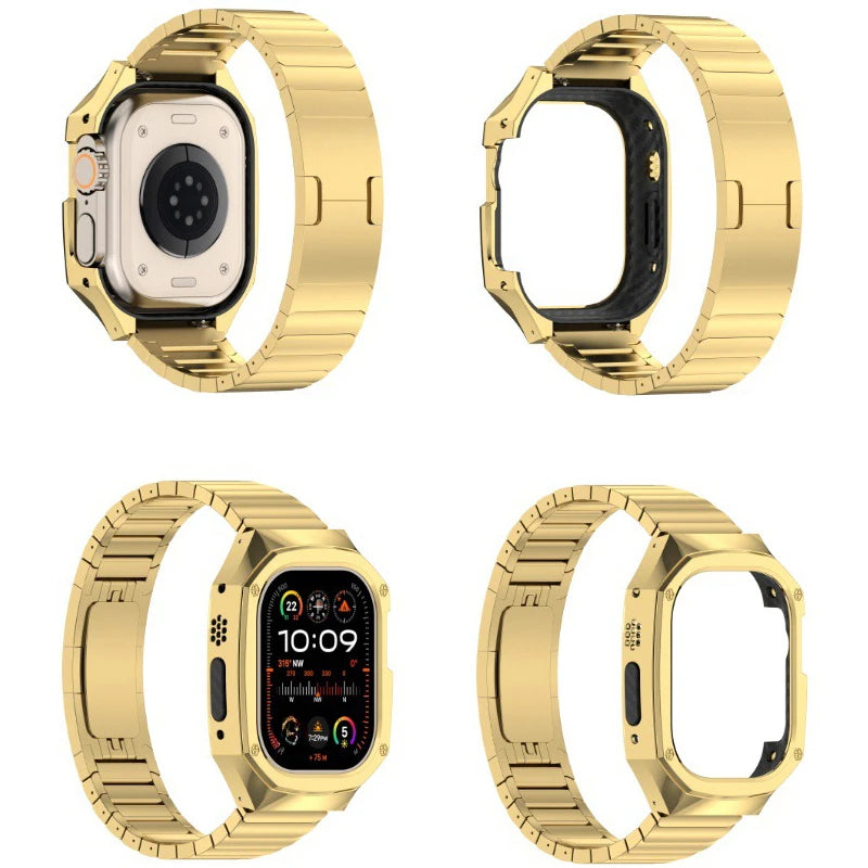 Luxury Stainless Steel Case Mod Kit for Apple Watch Ultra 2/Ultra 49MM Metal Strap for IWatch Series 49Mm Accessories