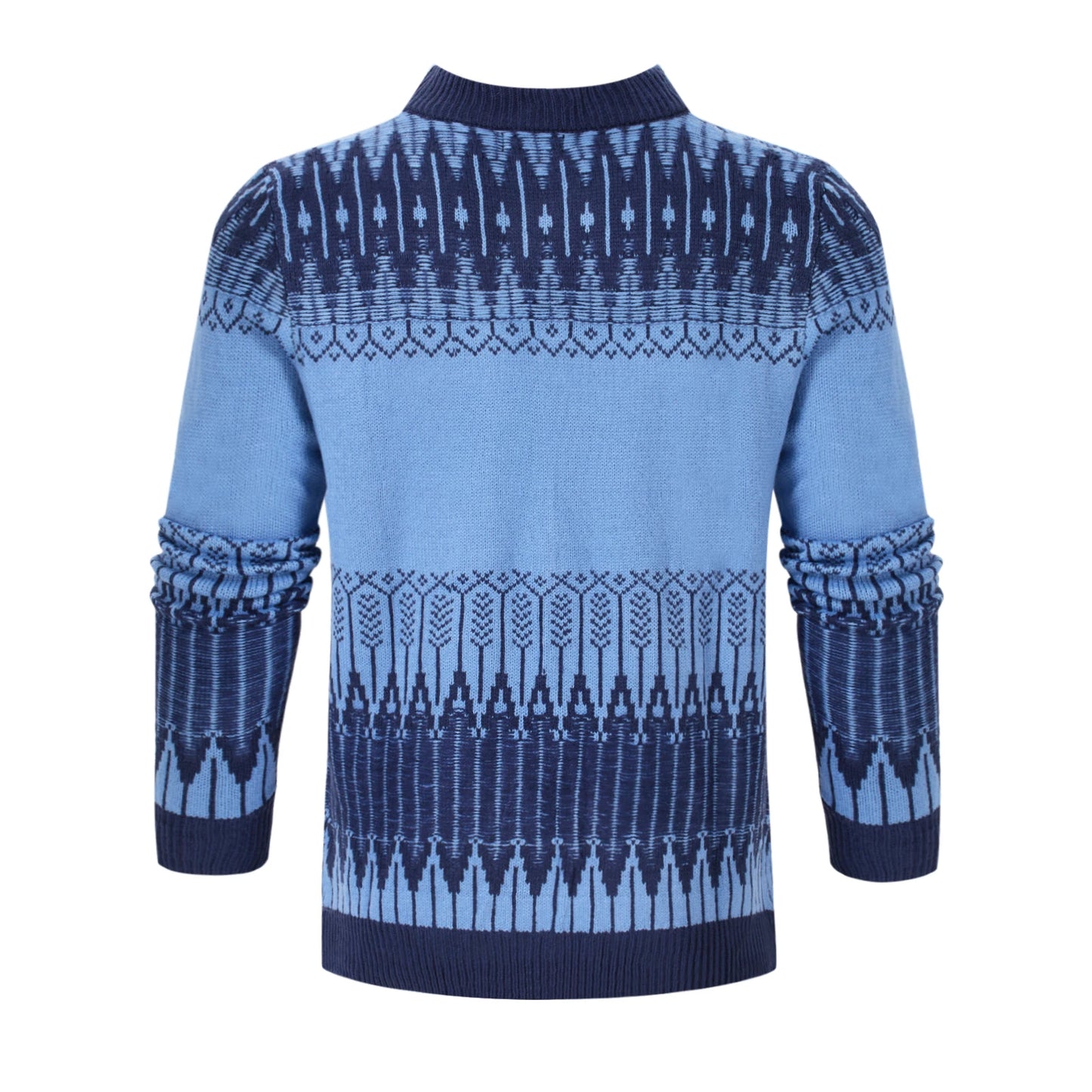 2024 Autumn Men's Crewneck Pullover Sweater Unisex Fair Isle Long Sleeve Knitted Sweater Striped Slim Fit Knittwear Mens Sweater