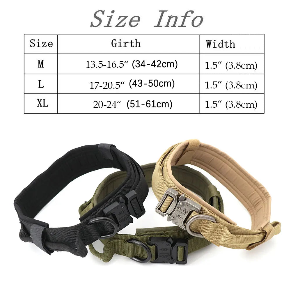 Large Dog Harness Collar Leash Set Military Dog K9 Harnesses Pet Tactical Vest Training German Shepherd For Medium Large Dogs