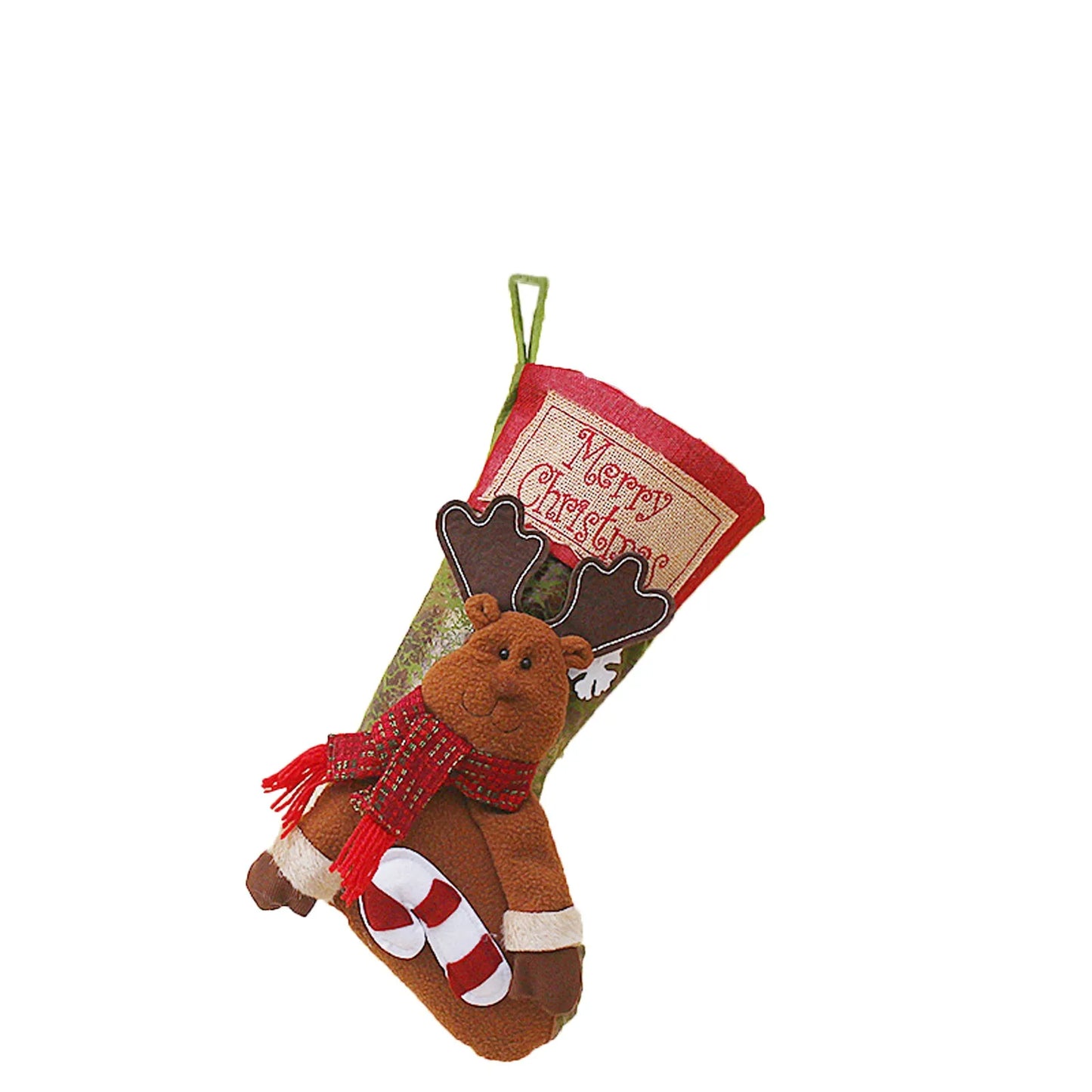 2024 New Christmas Socks Hanging Decorations Embroidered Socks Gift Bags Christmas Decoration Pendants