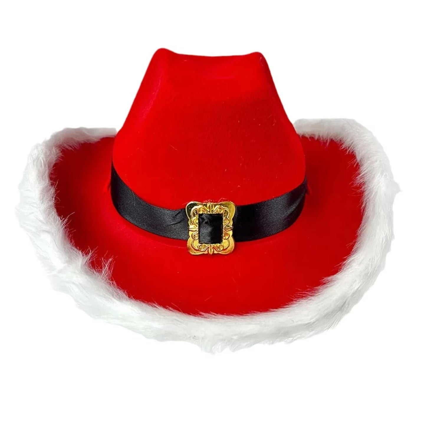 2pcs  Red Feather Cosplay Costume Xmas Christmas Cowboy Hat for Christmas Party Supplies With Led Lights Adults Bells Tiny bells