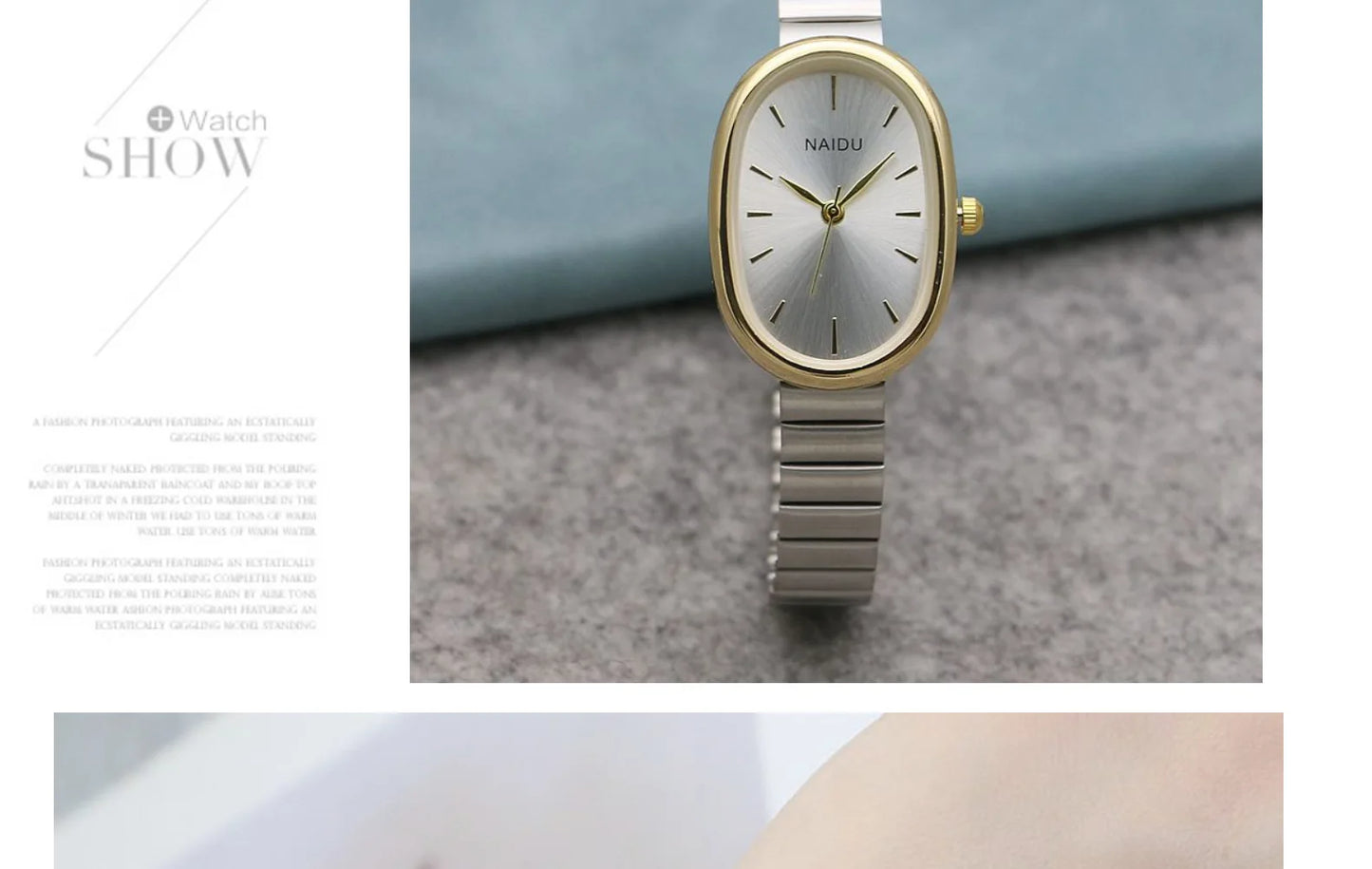 Oval Small Dial Women Quartz Watch Stainless Steel Bamboo Strap Girl Student Leisure Fashion Luxury Gift Wristwatch Dropshipping