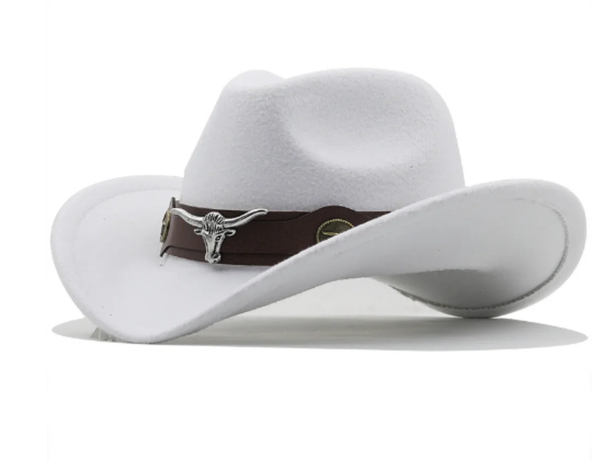 Western Cowboy Hats with Shapeable Wide Brim Unisex Western Cowboy Hat for Men Women and Teens