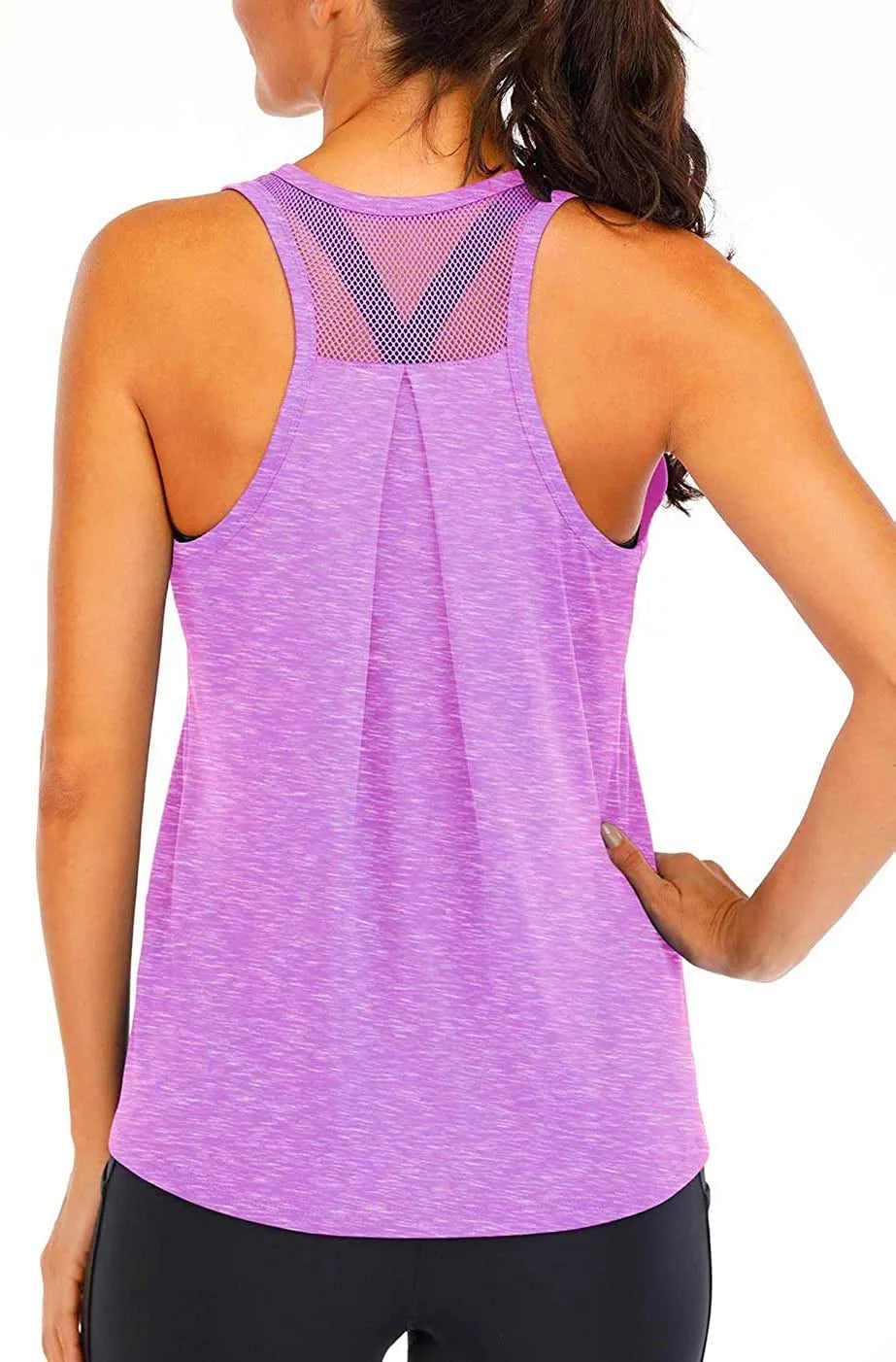 Fitness Women Shirts Sleeveless Loose Hollow Workout Running Blouse Sport T-Shirts Training Sportswear Casual Yoga Vest Top