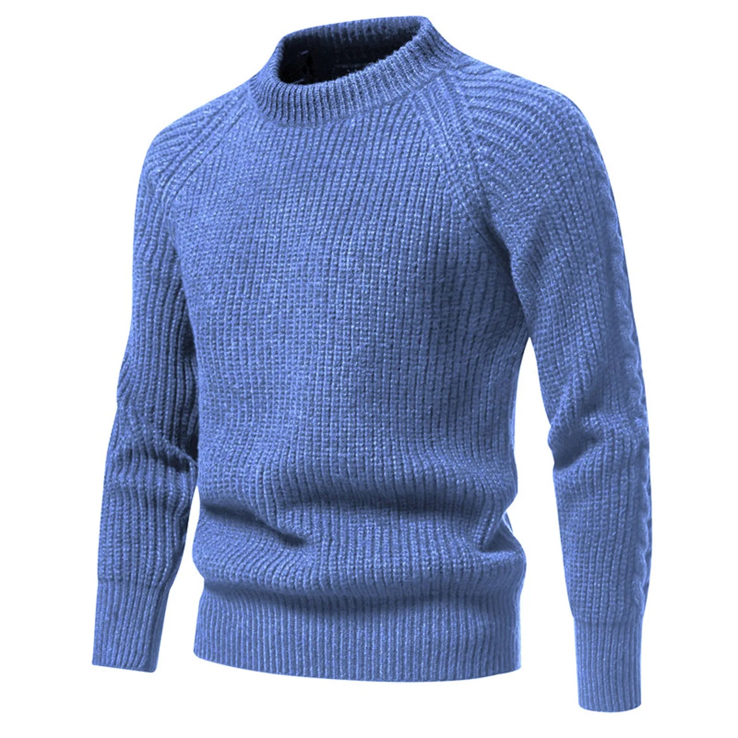 2024 new men's solid color turtleneck sweater fashion casual long sleeve slim fit knitted sweater pullover sueteres de hombres