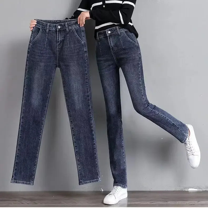 2024 new women's denim women's jeans miscellaneous straight pants are comfortable, exquisite and slim