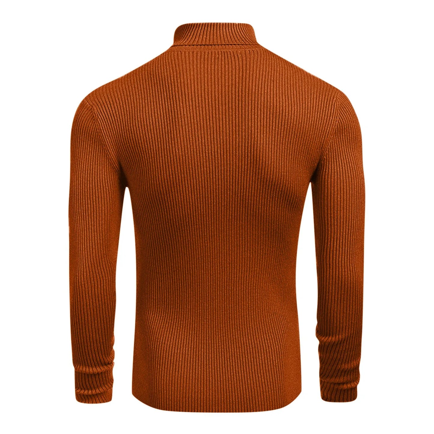 Autumn Mens Turtleneck Knittde Sweaters Winter Warm Striped Outdoor Breathable Solid Color Pullover Long Sleeve Streetwear