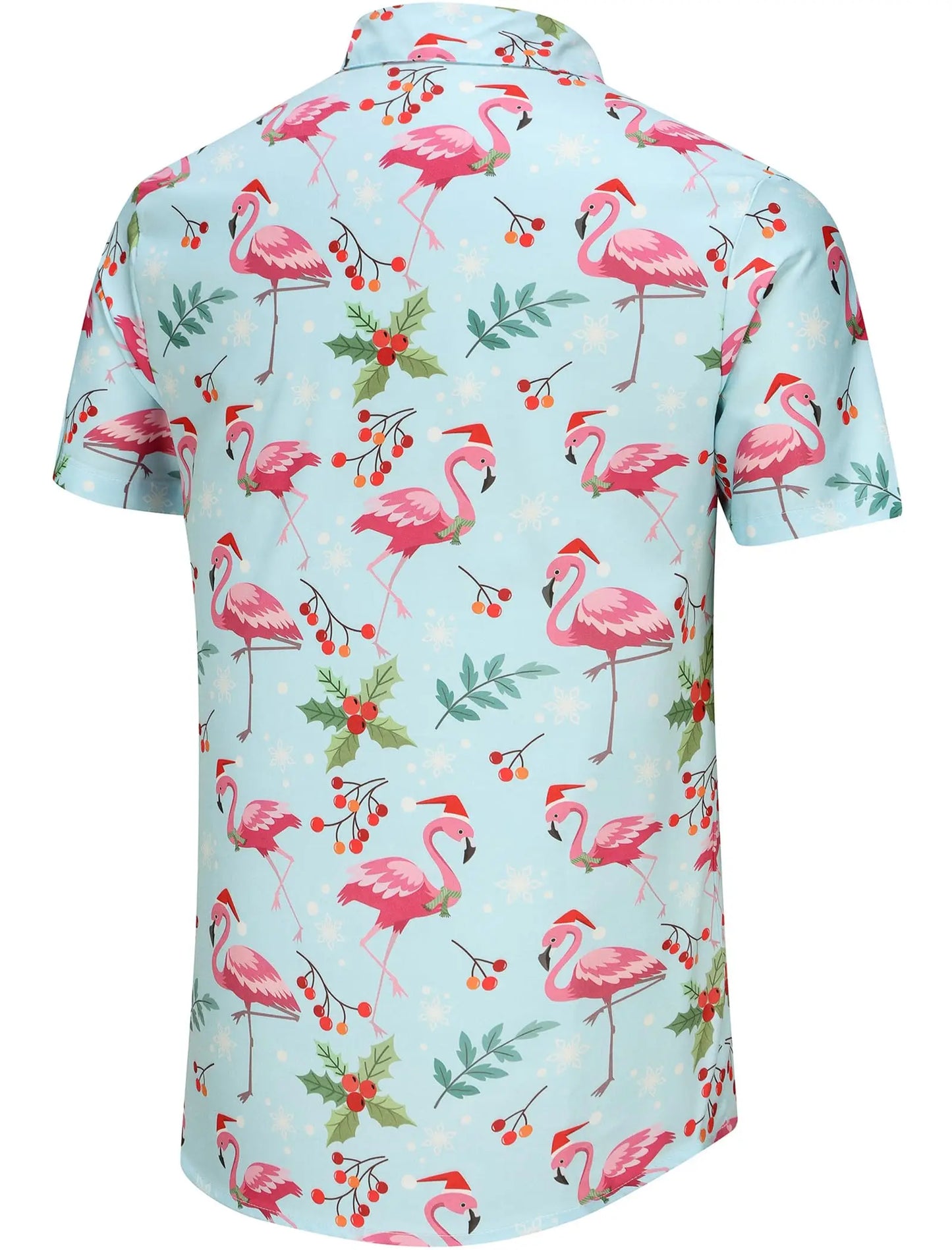 KYKU Hawaiian Shirts for Men Santa Claus Party Casual Button Down Short Sleeve Shirt with Pocket