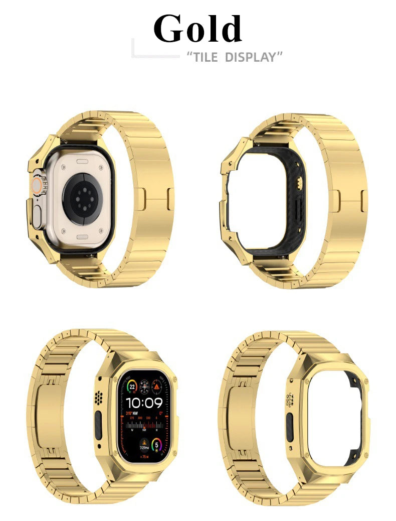 Luxury Stainless Steel Case Mod Kit for Apple Watch Ultra 2/Ultra 49MM Metal Strap for IWatch Series 49Mm Accessories