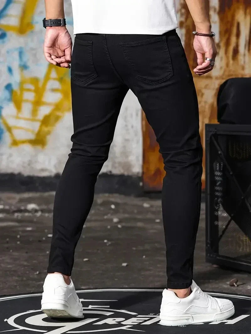 2024 Mens Slim Fit Classic Skinny Jeans Casual Street Style Comfortable Casual Mens  Skinny Jeans Male Slim Fit Pencil Denim