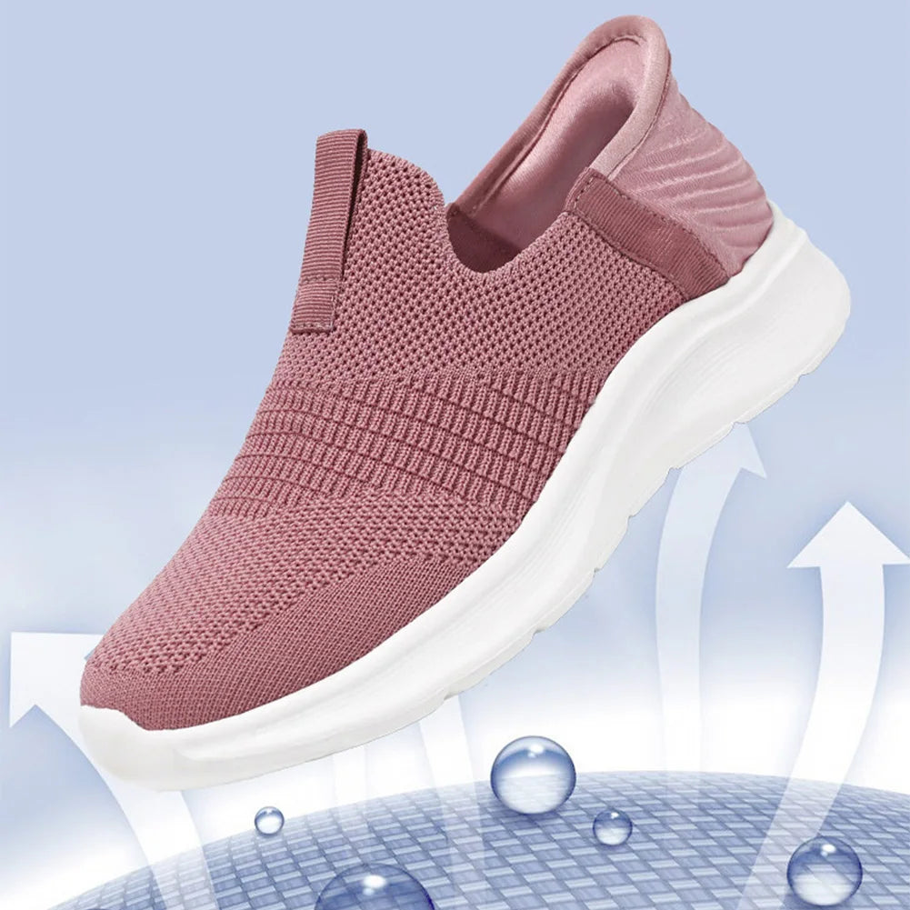 Women Casual Flat Barefoot Shoes Breathable Knitted Orthopedic Walking Sneakers Spring Autumn Sport Female Running Jogging Shoes