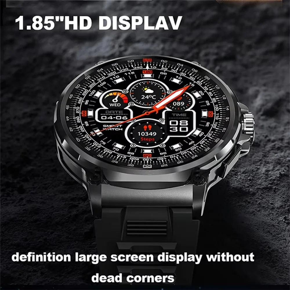 2024 New GPS Men's Smart Watch 710mAH Large Battery 1.85-inch HD Large Screen Bluetooth Call Heart Rate Health Monitoring Watch