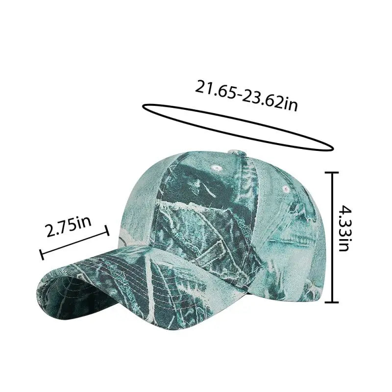 Graffiti Trend Duckbill Hat European American Retro Vintage Cowboy Baseball Cap Holiday Travelling Cycling Sunscreen Hat