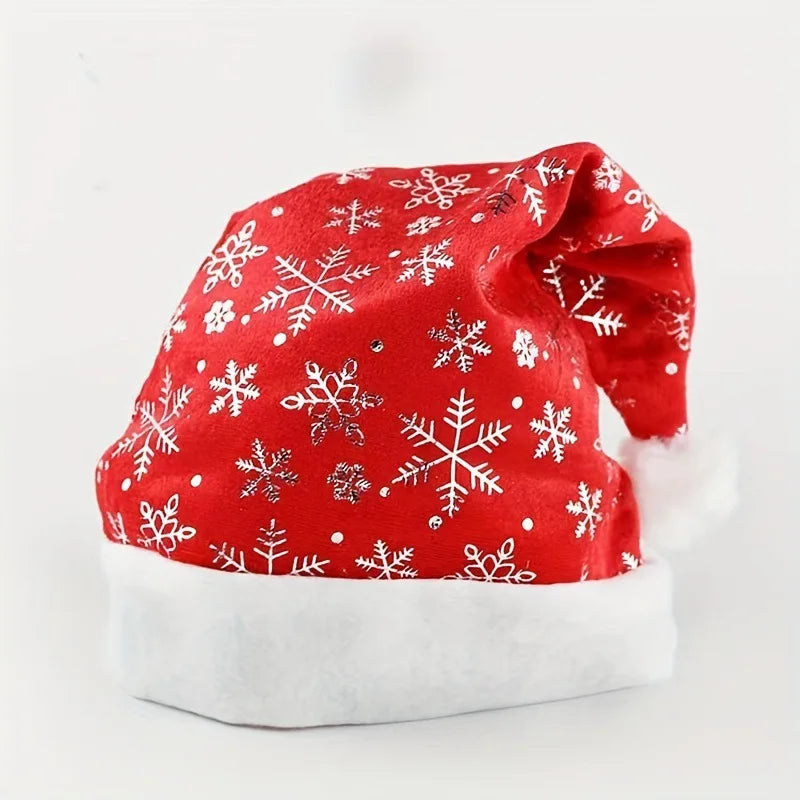 Brand new styleChristmas Santa Hat Xma Long Plush Holiday Red Hat For Adults And Kids Unisex 2024  Year Festive Party Supplies