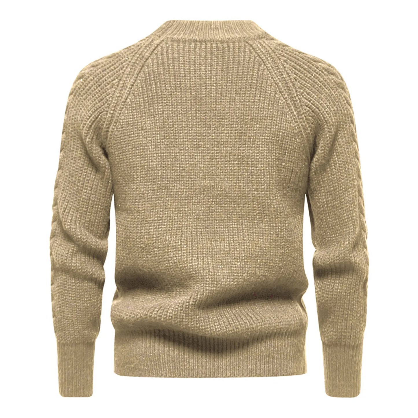 2024 new men's solid color turtleneck sweater fashion casual long sleeve slim fit knitted sweater pullover sueteres de hombres