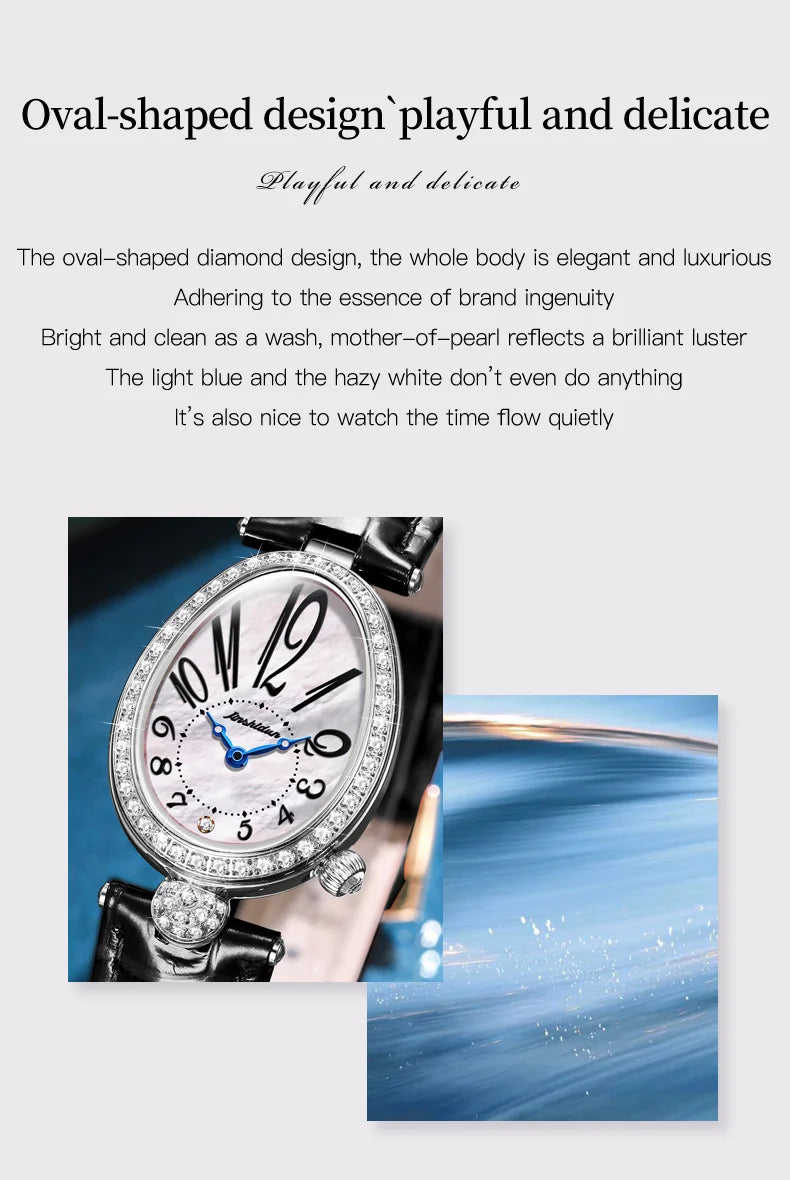 JSDUN 8827 Number Scale Fashion Quartz Watch For Women 50M Waterproof Leather Hand Clock Luxury Business Woman Dress Watches