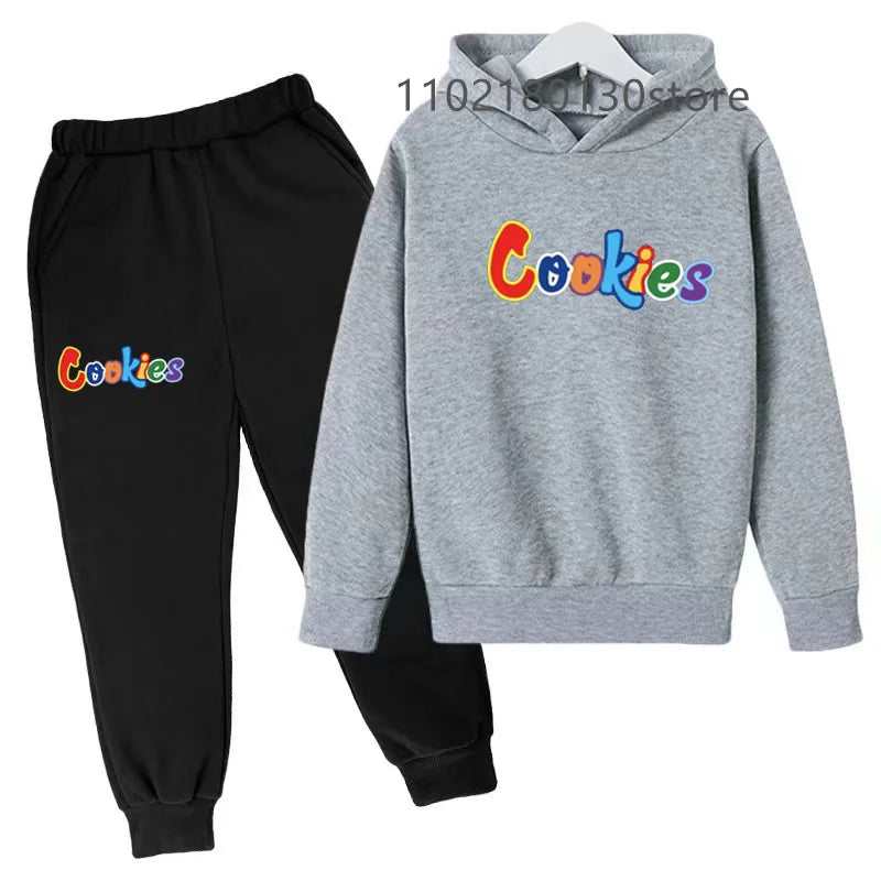 Children's Spring/Autumn Casual Sportswear Boys and Girls Hoodie+Pants 2-piece Set Daily Children's Clothing Set 3-14 Years Old