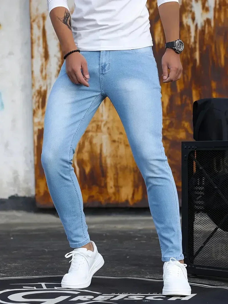 2024 Mens Slim Fit Classic Skinny Jeans Casual Street Style Comfortable Casual Mens  Skinny Jeans Male Slim Fit Pencil Denim