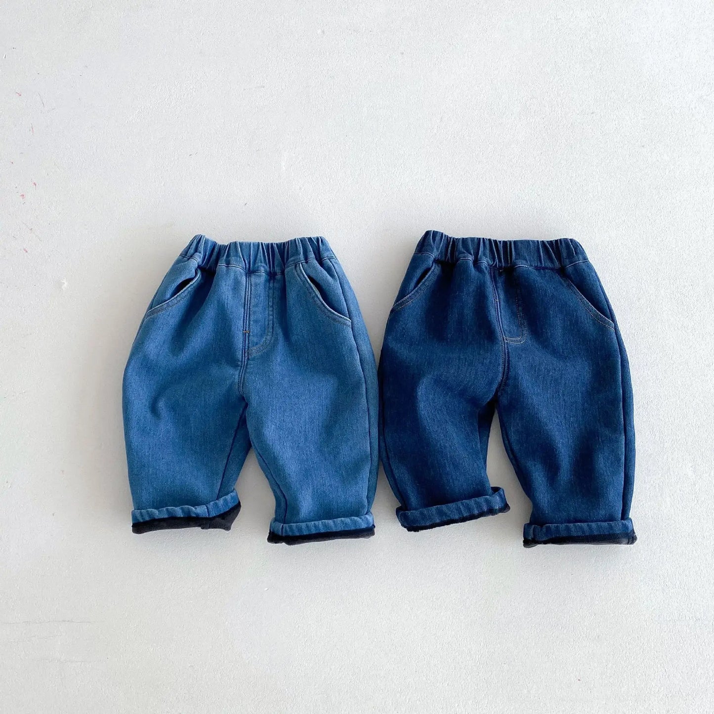 0-5 Years Autumn Kids Jeans Casual Solid Baby Boys Denim Pants Soft Girls Fashion Trousers Matching Corduroy Pants