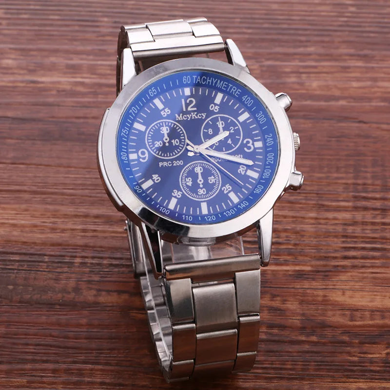 Simple Luxury Business Men's Watches Stainless Steel Round Dial Casual Modern Classic Quartz Wristwatch