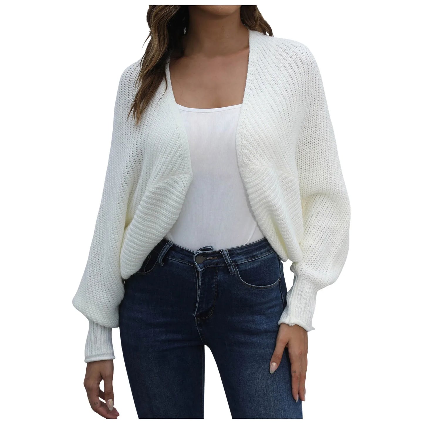 Women Long Sleeve Knit Cardigan Autumn Winter Fashion Open Front Cardigans Casual Lightweight Soft Sweater Elegant Female Tops