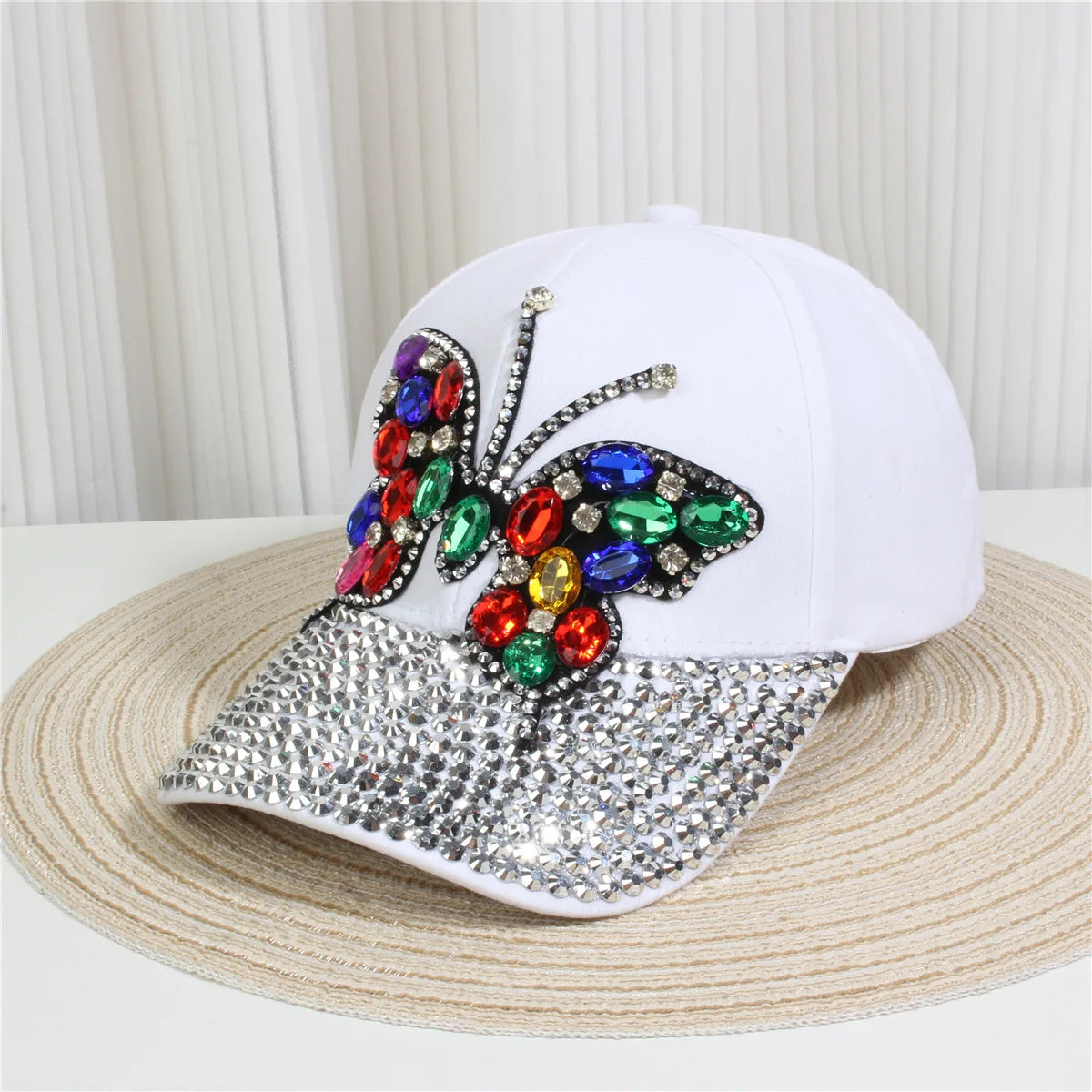 Women's Baseball Cap Diamond Painting Embroidery Flower Denim Snapback Hats Jeans Woman Female Cap Cowboy Summer Sun Hat