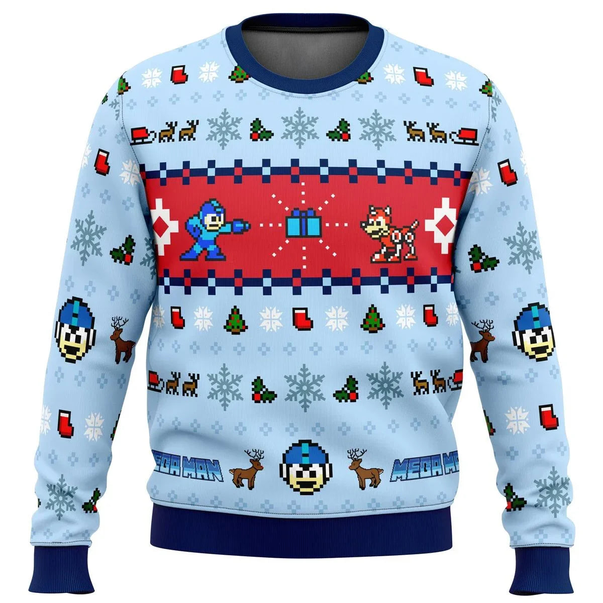 Mega Man Mega Holiday Ugly Christmas Sweater Gift Santa Claus Pullover Men 3D Sweatshirt And Top Autumn And Winter Clothi