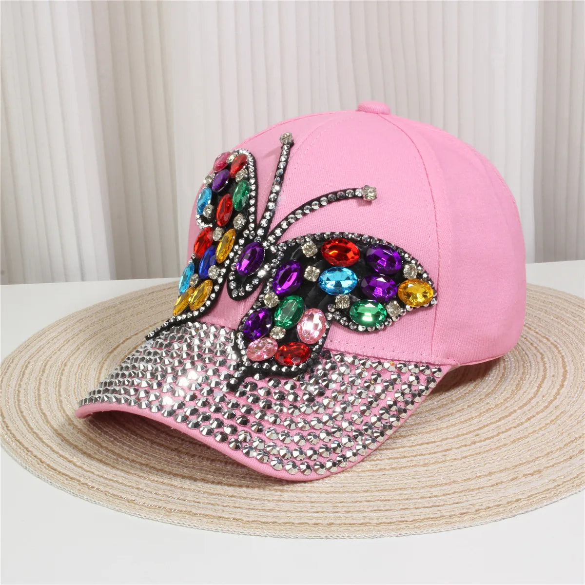 Women's Baseball Cap Diamond Painting Embroidery Flower Denim Snapback Hats Jeans Woman Female Cap Cowboy Summer Sun Hat