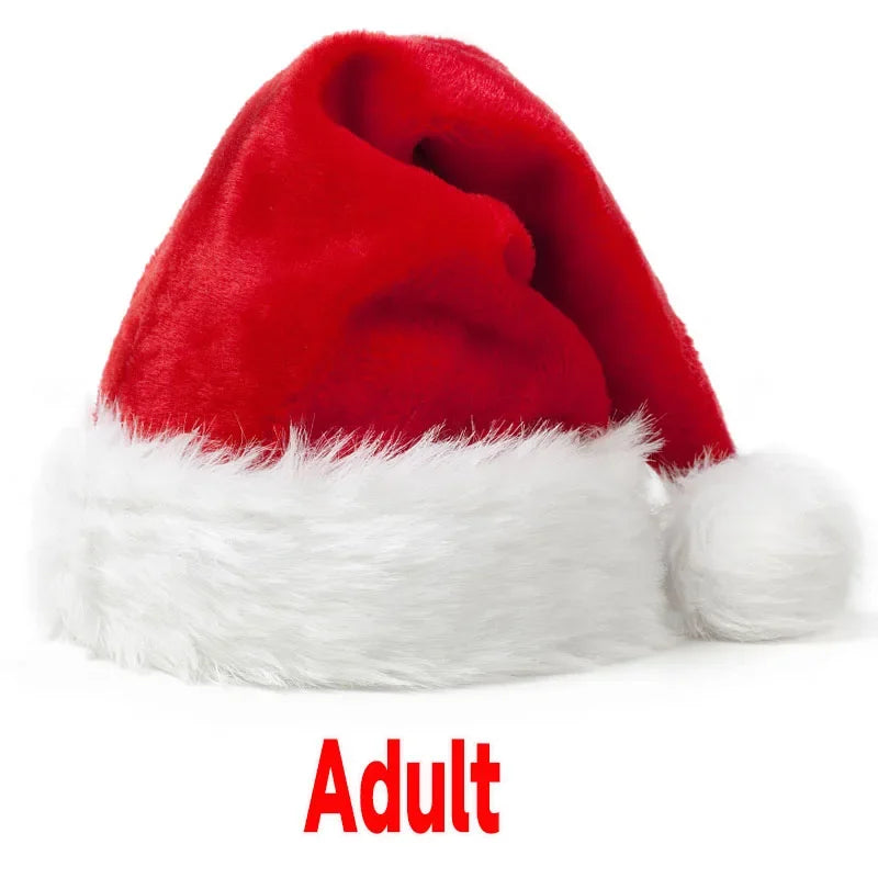 Fashion Santa Claus Party Christmas Luminous Cowboy Hat Western Red Felt Hats Wide Brim Cowgirl Hat Jazz Hat for Women Men