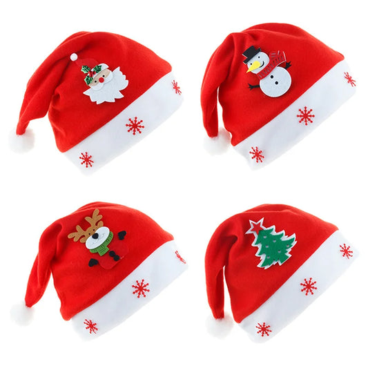 Merry Christmas Ornaments Decoration Christmas Hats Santa Hats Children Women Men Boys Girls Cap For Christmas Party Props