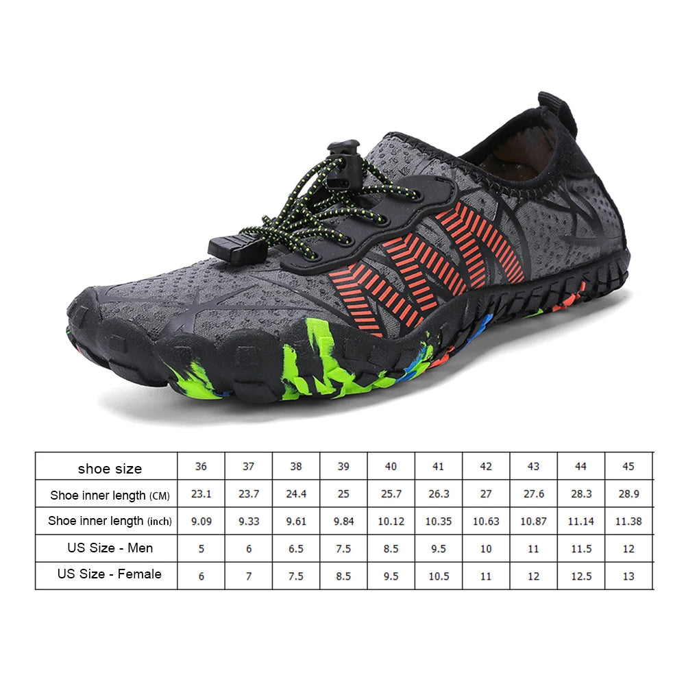 Water Shoes Non-slip Barefoot Beach Shoes Breathable Soft Diving Sneakers Quick Drying Casual Wading Shoes for Men Women