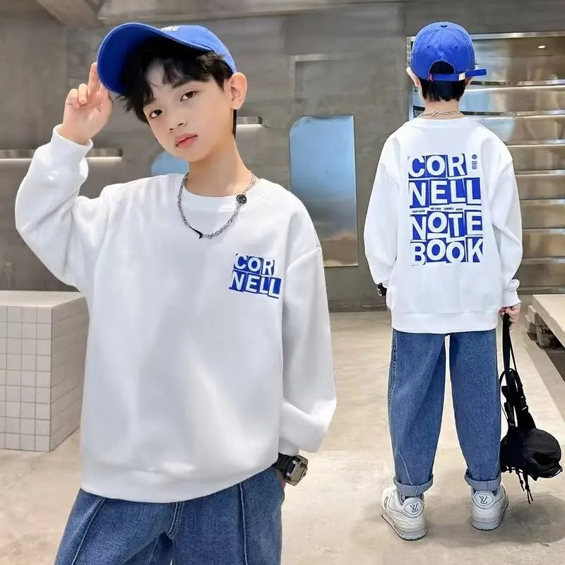 2023 Fashion Kids Clothes Boys Girls Casual Sweatshirts Children's Spring & Autumn Personality Letter Print Versatile Pullover