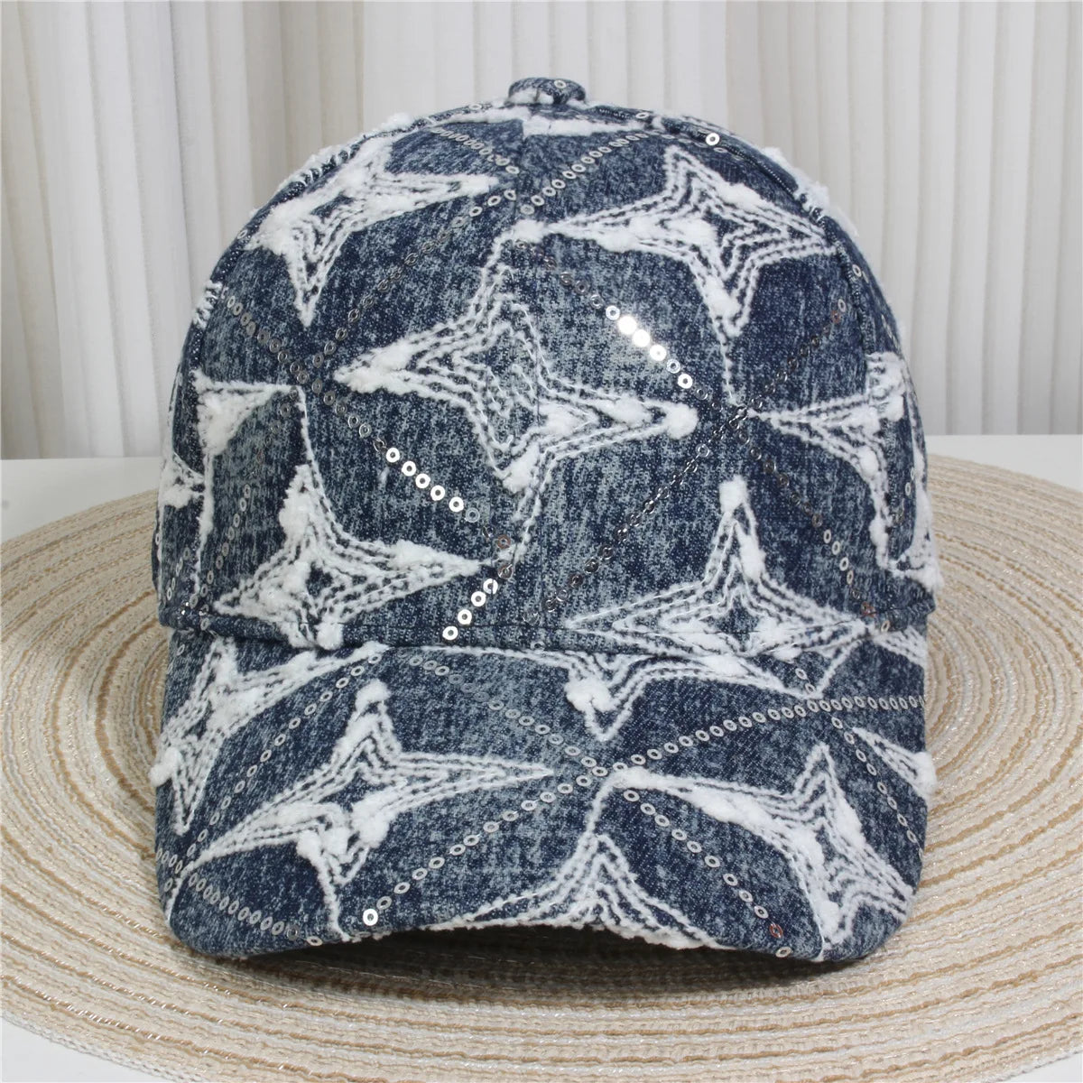 Women's Baseball Cap Diamond Painting Embroidery Flower Denim Snapback Hats Jeans Woman Female Cap Cowboy Summer Sun Hat